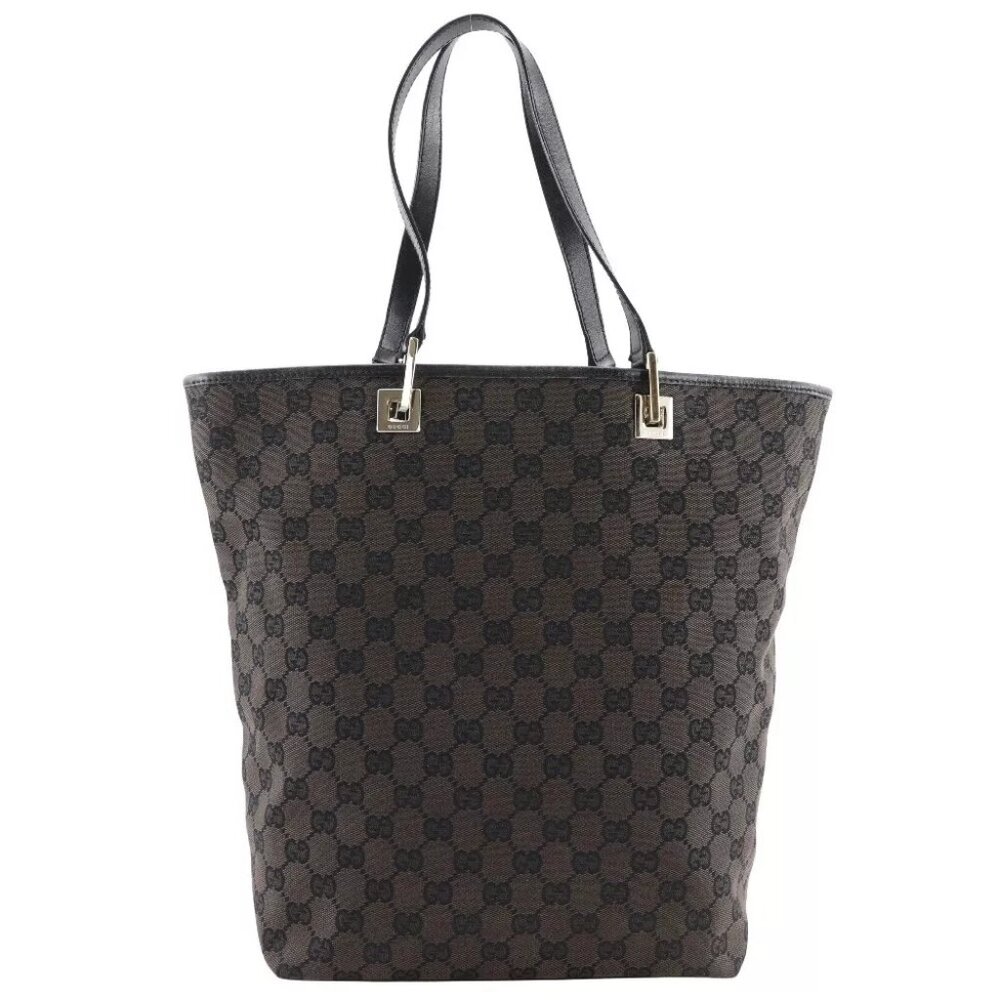 GUCCI Tote Bag 002.1098 Brown GG canvas